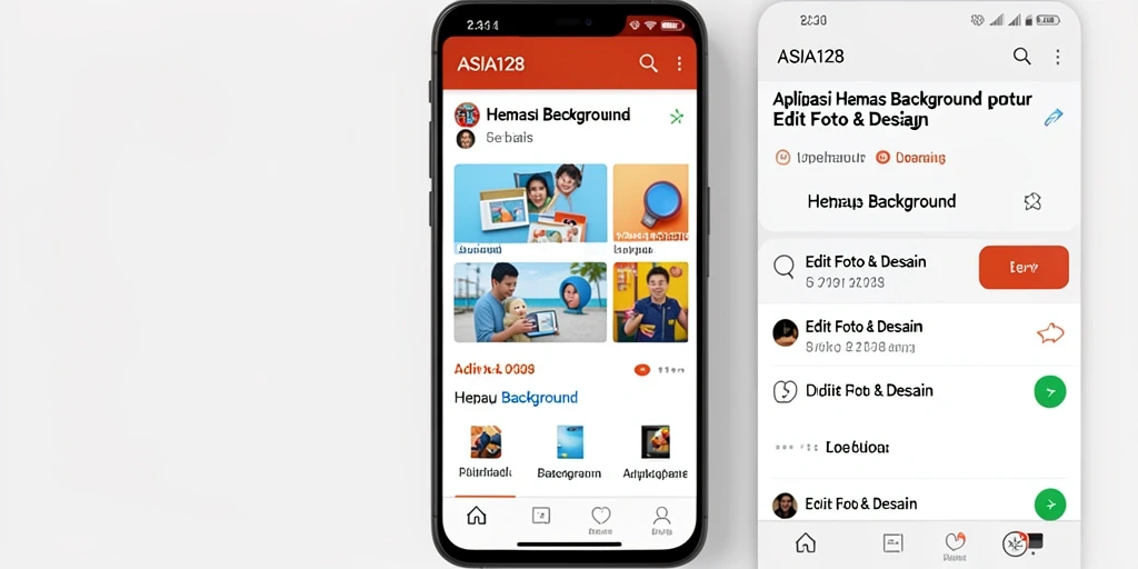 Tampilan antarmuka ASIA128 saat menghapus latar belakang foto.