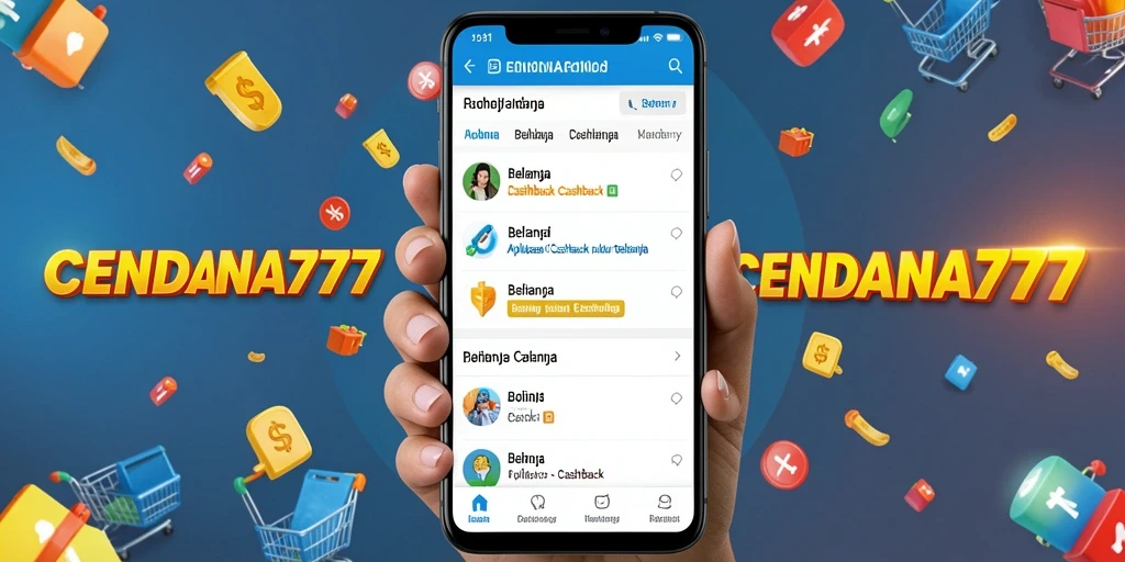 Tampilan antarmuka CENDANA777 yang memudahkan pengguna berbelanja dan mendapatkan cashback.