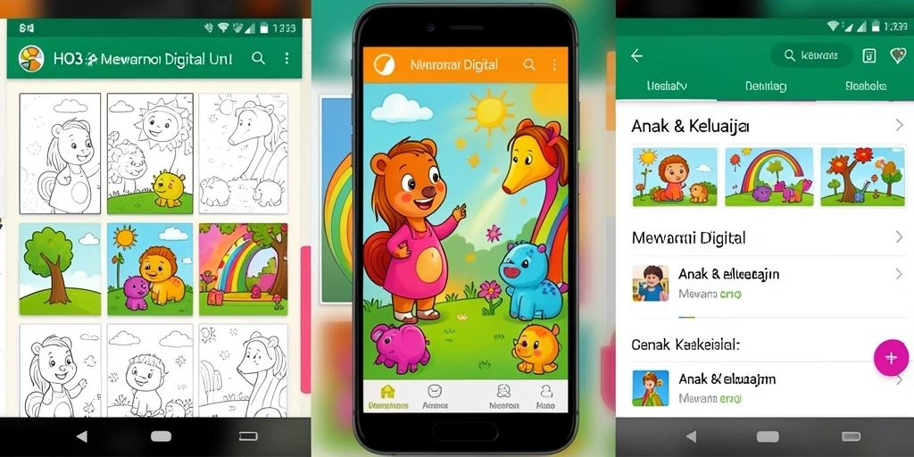 Tampilan antarmuka HO3 dengan fitur mewarnai yang interaktif.