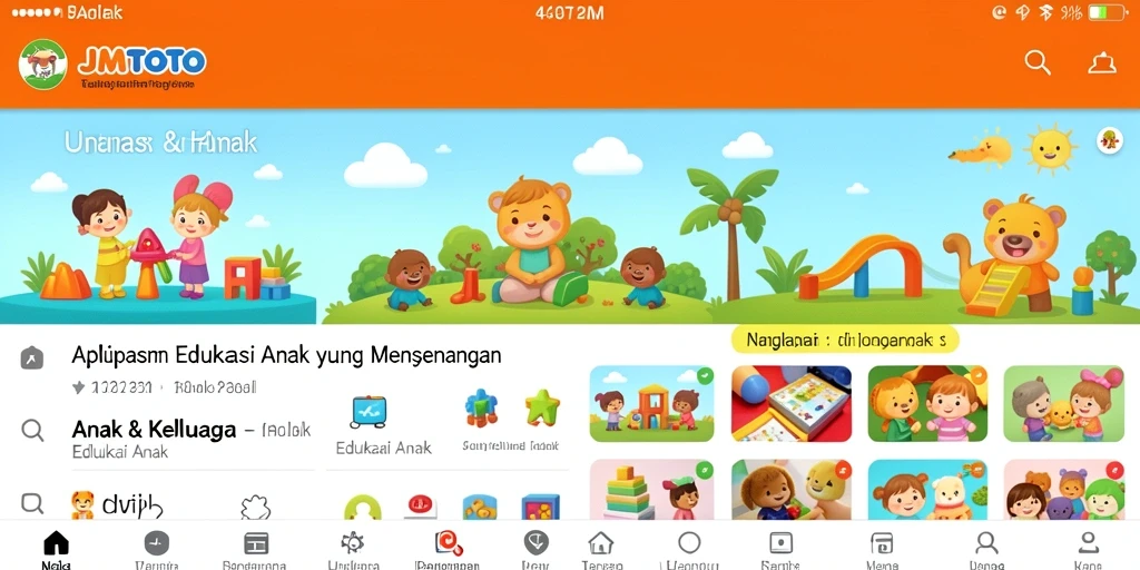 Tampilan aplikasi JMTOTO yang menarik dan edukatif.